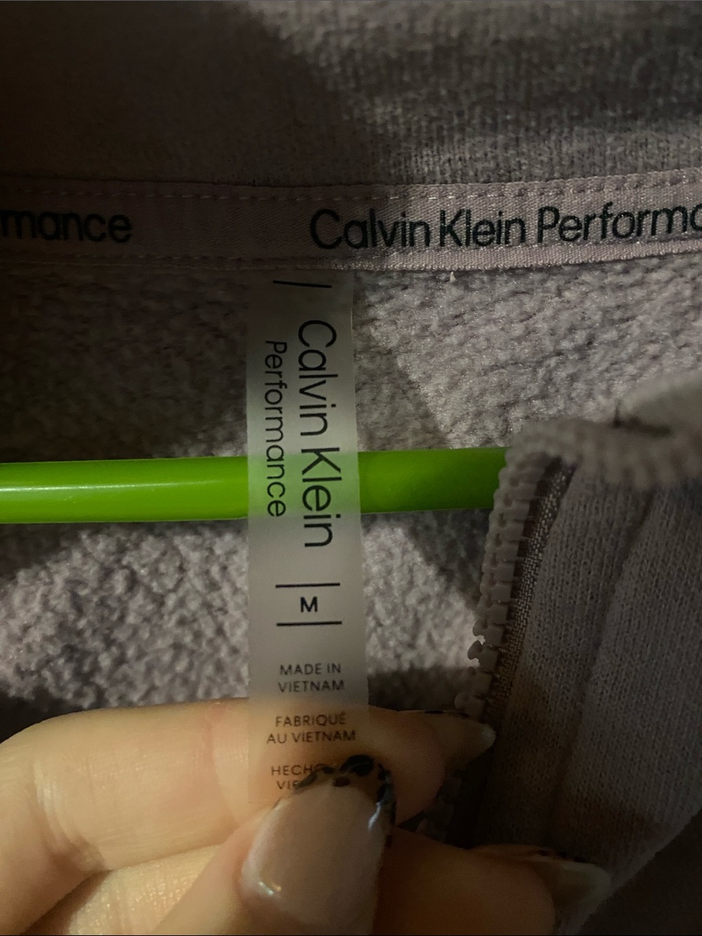 Calvin Klein Dusty Mauve Quarter-Zip Pullover - Picture 4 of 4
